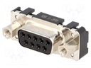 D-Sub; PIN: 9; socket; female; with threaded screw; Locking: screws