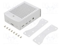 Enclosure: for computer; Raspberry Pi 4 B; aluminium; silver