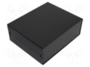Enclosure: with panel; X: 300mm; Y: 261mm; Z: 134mm; aluminium; black