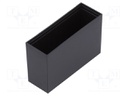 Enclosure: designed for potting; X: 13.5mm; Y: 40.5mm; Z: 25mm; ABS