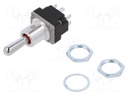 Switch: toggle; Pos: 3; DPDT; ON-OFF-ON; 5A/28VAC; Leads: screw; IP67