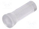 Fiber for LED; Ø5.2mm; L: 13.3mm; round; Front: convex; straight