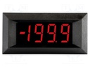 Panel; LED 3,5 digit 11mm; VDC: 0÷200mV; 36x72x24.3mm