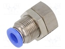 Push-in fitting; bulkhead,straight; -0.95÷15bar; Thread: Rc 1/8"