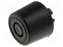 Quick mounting foot; black; polyetylene; A: 8mm; B: 20mm; C: 18mm