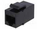 Socket; coupler; PIN: 8; Cat: 6a; unshielded,Keystone; Layout: 8p8c