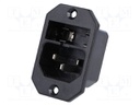 Connector: AC supply; socket; male; 10A; IEC 60320; 70°C