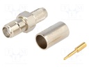 Plug; SMA; male,reverse; straight; 50Ω; H155; crimped; for cable