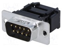 D-Sub; PIN: 9; plug; DFR; male; IDC; for ribbon cable; gold flash