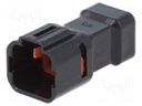 Connector: wire-wire/PCB; DF62W; plug; male; PIN: 9; 2.2mm