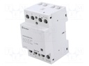 Contactor: 4-pole installation; 63A; 24VAC; 24VDC; NO x4; DIN; IP20