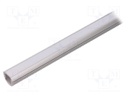 Profiles for LED modules; transparent; oval; L: 1m; aluminium