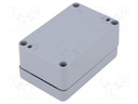 Enclosure: multipurpose; X: 66mm; Y: 100mm; Z: 46mm; EURONORD; grey