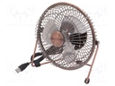 Fan: DC; 3W; 5V; Ø: 150mm; Len: 1m; 190x185x100mm; Plug: straight