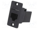 Coupler; SLIMS; Cat: 5e; Layout: 8p8c; RJ45 socket,both sides; 29mm