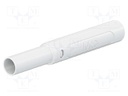 Connector: 4mm banana; plug; 32A; 1kV; white; insulated; 2.5mm2