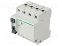 RCD breaker; Inom: 63A; Ires: 30mA; Poles: 4; 400VAC; IP20; 1÷35mm2