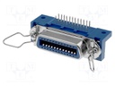 Connector: Centronics; socket; female; PIN: 24; THT; angled 90°