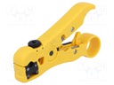 Stripping tool; Wire: coaxial,round,flat; Length: 125mm