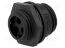 Connector: circular; socket; female; PIN: 3; w/o contacts; IP68