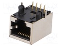 Socket; RJ45; PIN: 8; shielded; Layout: 8p8c; THT