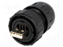 Plug; USB A; Data-Con-X; for cable; straight; USB 2.0; IP67,IP68