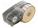 Tape; 6.35mm; 6.4m; yellow; Character colour: black; self-adhesive