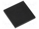 Self-adhesive foot; black; rubber; Y: 15mm; X: 15mm; Z: 1.5mm