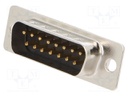 D-Sub; PIN: 15; male; soldering; for cable; gold flash