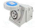 Connector: AC supply 3-phase; socket; female; 16A; 230VAC; IP67
