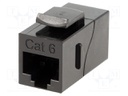 Coupler; Cat: 6; Layout: 8p8c; RJ45 socket,both sides