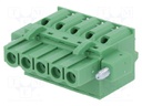 Pluggable terminal block; 5mm; ways: 5; straight; plug; female