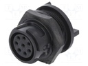 Connector: circular; socket; female; PIN: 8; w/o contacts; UL94V-0