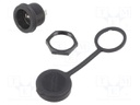 Socket; USB A; 1310; for panel mounting,rear side nut; soldered