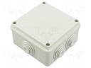 Enclosure: junction box; X: 120.5mm; Y: 120.5mm; Z: 58mm; wall mount