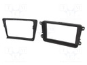 Radio mounting frame; Škoda; 2 DIN; black