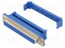 D-Sub; PIN: 37; plug; female; IDC; for ribbon cable; UNC4-40; 1.27mm