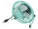 Fan: DC; 3W; 5V; Ø: 100mm; Len: 1m; 150x140x80mm; Plug: straight; metal
