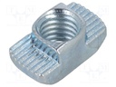 Nut; for profiles; Width of the groove: 10mm; steel; zinc