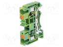 Splice terminal: rail; 0.5÷10mm2; ways: 1; terminals: 2; TS35; 1kV