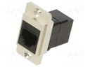 Coupler; DUALSLIM; Cat: 3; Layout: 6p4c; RJ11 socket,both sides