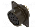Connector: circular; socket; female; PT/451; 7.5A,13A; 600V; olive