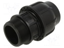 Splice terminal: clamping; Thread: G 1 1/2" external; 40mm; Plast