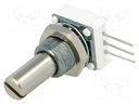 Potentiometer: shaft; single turn; 5kΩ; 1W; ±10%; 6.35mm; THT