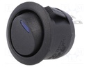 ROCKER; SPST; Pos: 2; OFF-ON; 10A/250VAC; 10A/24VDC; black; LED 4VDC