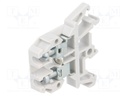 Splice terminal: rail; 0.5÷4mm2; ways: 1; terminals: 2; grey; 690V