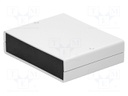 Enclosure: with panel; X: 140mm; Y: 110mm; Z: 35mm; ABS; light grey