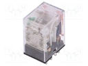 Relay: electromagnetic; DPDT; Ucoil: 24VDC; 7A/220VAC; 7A/24VDC