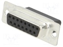 D-Sub; PIN: 15; plug; female; for cable; soldering