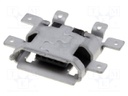 Socket; USB B micro; SMT; PIN: 5; middle board mount; USB 2.0